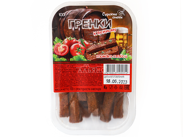 Сурские гренки Томат спайси (100 гр) в Болшево