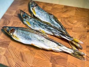 Главная: Корюшка без икры вяленая ГОСТ (крупная)