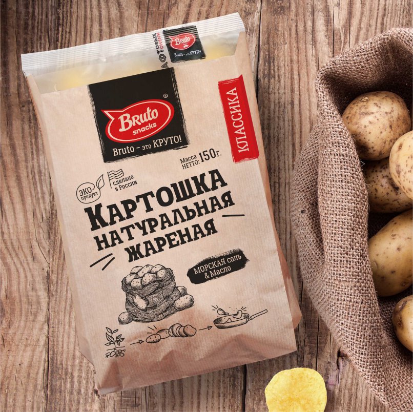 Картофель «Бруто» с солью 130 гр. в Болшево